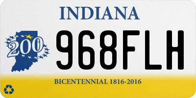 IN license plate 968FLH