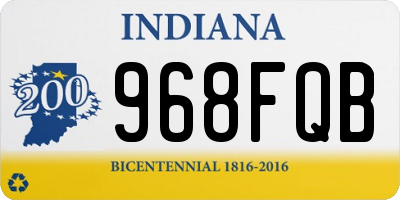 IN license plate 968FQB