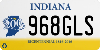 IN license plate 968GLS