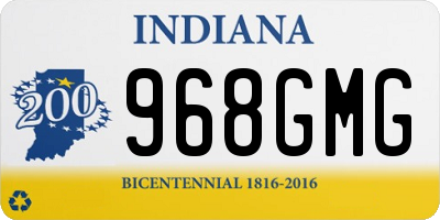IN license plate 968GMG