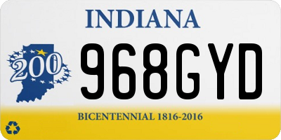 IN license plate 968GYD