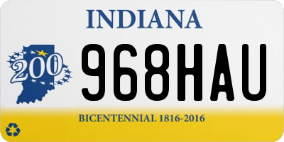 IN license plate 968HAU