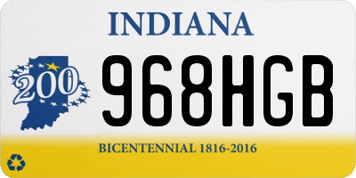 IN license plate 968HGB