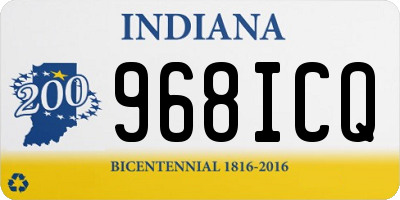IN license plate 968ICQ