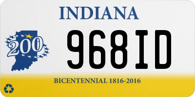 IN license plate 968ID