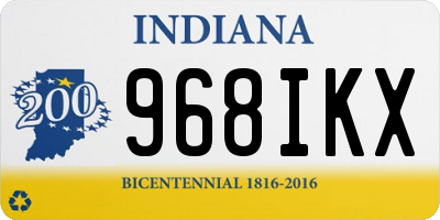 IN license plate 968IKX