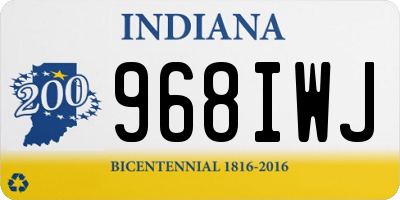 IN license plate 968IWJ