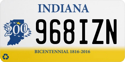 IN license plate 968IZN