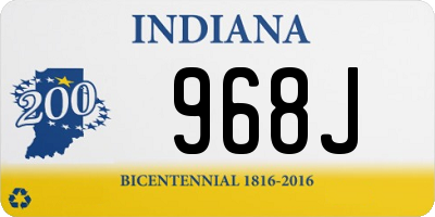 IN license plate 968J