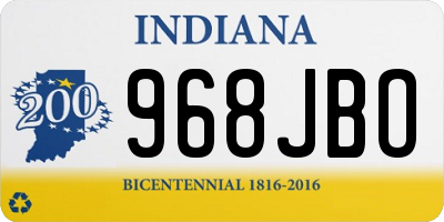 IN license plate 968JBO