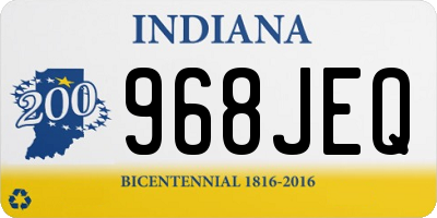 IN license plate 968JEQ
