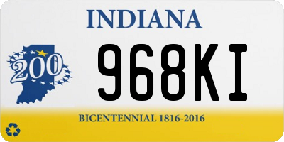 IN license plate 968KI