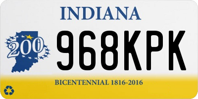 IN license plate 968KPK