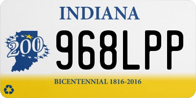 IN license plate 968LPP