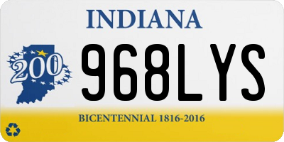 IN license plate 968LYS