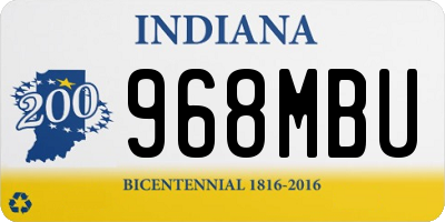 IN license plate 968MBU