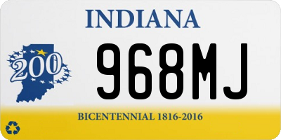 IN license plate 968MJ