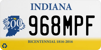 IN license plate 968MPF