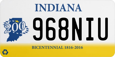 IN license plate 968NIU