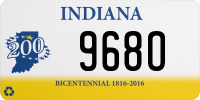 IN license plate 968O