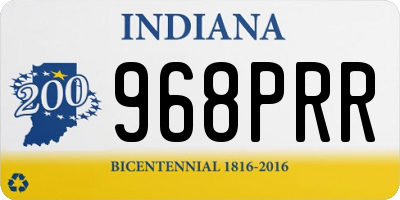 IN license plate 968PRR