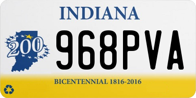 IN license plate 968PVA