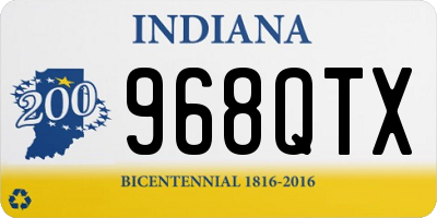 IN license plate 968QTX