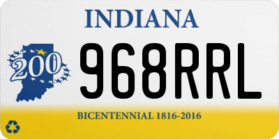 IN license plate 968RRL