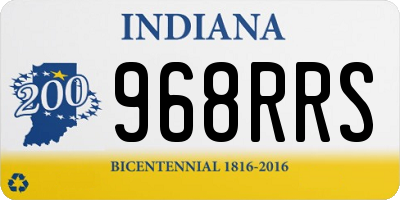 IN license plate 968RRS