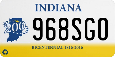 IN license plate 968SGO