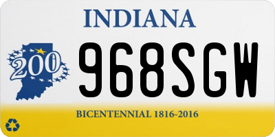 IN license plate 968SGW