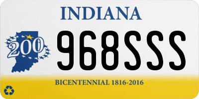 IN license plate 968SSS