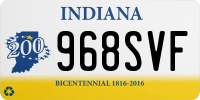 IN license plate 968SVF