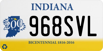 IN license plate 968SVL