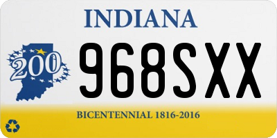 IN license plate 968SXX