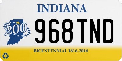 IN license plate 968TND
