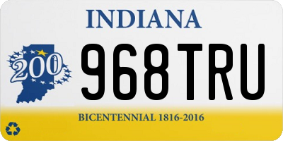 IN license plate 968TRU