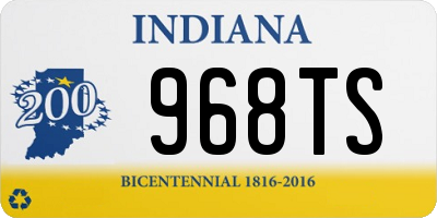IN license plate 968TS