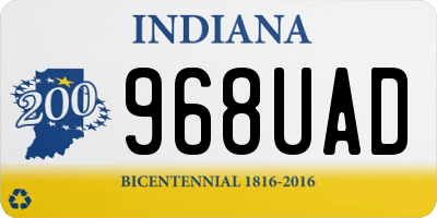 IN license plate 968UAD
