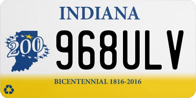 IN license plate 968ULV