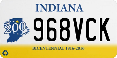IN license plate 968VCK