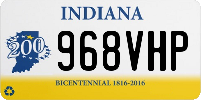 IN license plate 968VHP