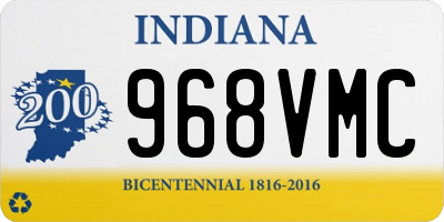 IN license plate 968VMC