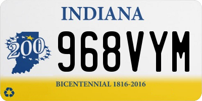 IN license plate 968VYM
