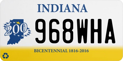 IN license plate 968WHA