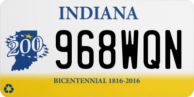 IN license plate 968WQN