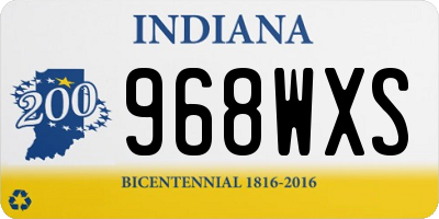 IN license plate 968WXS