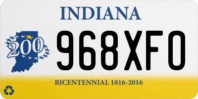 IN license plate 968XFO