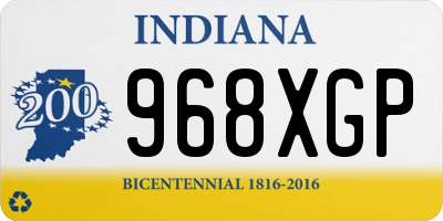 IN license plate 968XGP