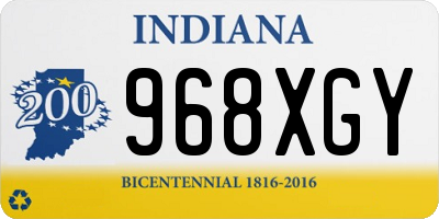 IN license plate 968XGY